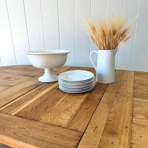 A Vintage Country Farmhouse Oval Oak 7ft Dining Table