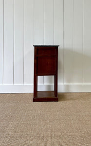 A 19th Century French Walnut  Nightstand with Drawer and Marble Top