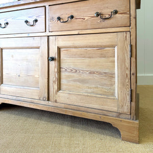 A 19th Century English Pine Bookcase Cabinet or Hutch