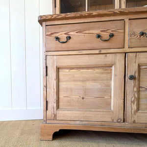 A 19th Century English Pine Bookcase Cabinet or Hutch