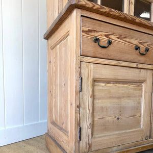 A 19th Century English Pine Bookcase Cabinet or Hutch