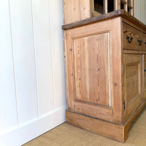 A 19th Century English Pine Bookcase Cabinet or Hutch