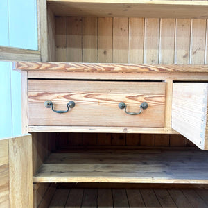 A 19th Century English Pine Bookcase Cabinet or Hutch