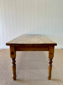 An English Country Pine Vintage 8ft Dining Farm Table