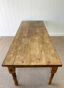 An English Country Pine Vintage 8ft Dining Farm Table