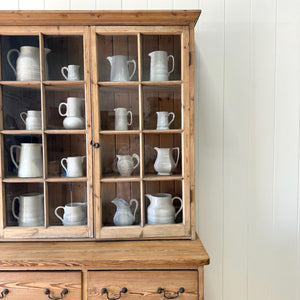 A 19th Century English Pine Bookcase Cabinet or Hutch