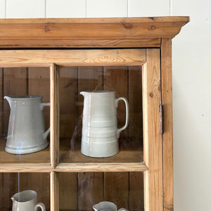 A 19th Century English Pine Bookcase Cabinet or Hutch