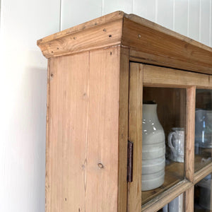 A 19th Century English Pine Bookcase Cabinet or Hutch