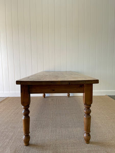 An English Country Pine Vintage 8ft Dining Farm Table