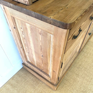 A 19th Century English Pine Bookcase Cabinet or Hutch