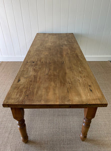 An English Country Pine Vintage 8ft Dining Farm Table