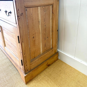 A 19th Century English Pine Bookcase Cabinet or Hutch