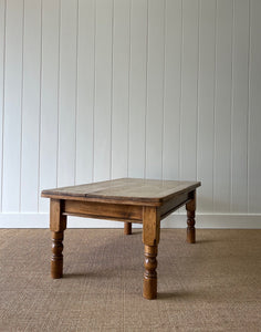 Antique English Country Pine Coffee Table c1890