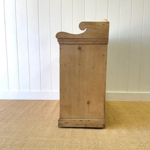 An Antique English Pine Chest of Drawers Dresser with Gallery c1890