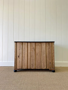 An Antique English Ebonized Black Chest of Drawers Dresser c1890