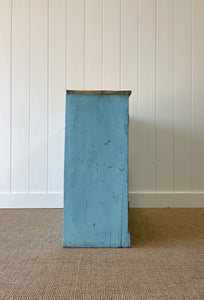 An English Blue Painted Cupboard or Cabinet c1890