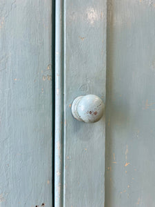 An English Blue Painted Cupboard or Cabinet c1890