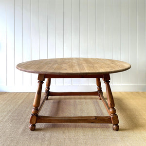 Antique English Country 66" Round Dining Table