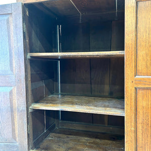 A Stately English 18th Century Oak Cupboard