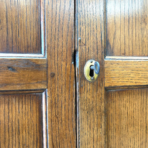 A Stately English 18th Century Oak Cupboard