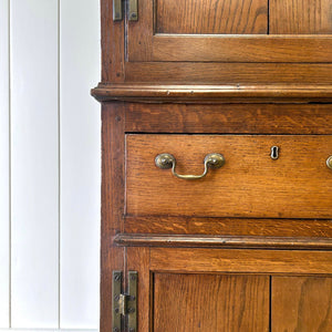 A Stately English 18th Century Oak Cupboard