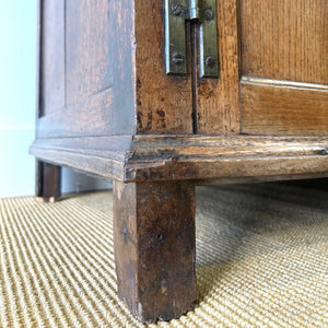 A Stately English 18th Century Oak Cupboard