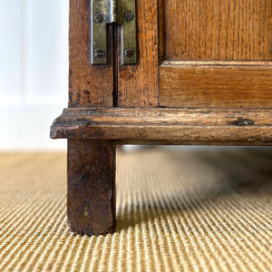 A Stately English 18th Century Oak Cupboard