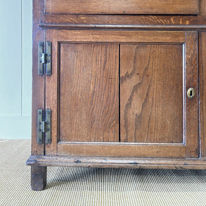 A Stately English 18th Century Oak Cupboard