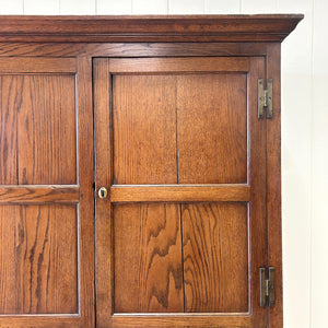 A Stately English 18th Century Oak Cupboard