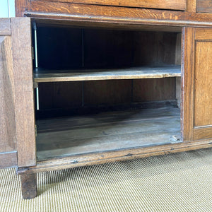 A Stately English 18th Century Oak Cupboard