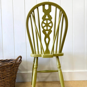 A Pair of Antique Ash Wheel Back Side Chairs