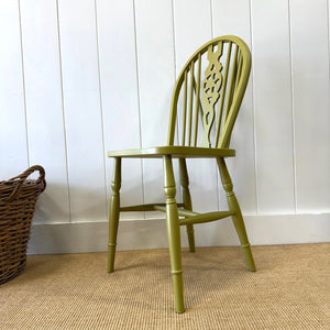 A Pair of Antique Ash Wheel Back Side Chairs