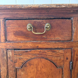 An Unusual 18th Century Small Pine Side Cupboard