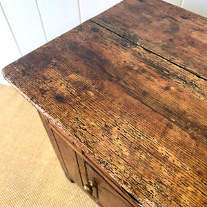 An Unusual 18th Century Small Pine Side Cupboard