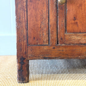 An Unusual 18th Century Small Pine Side Cupboard