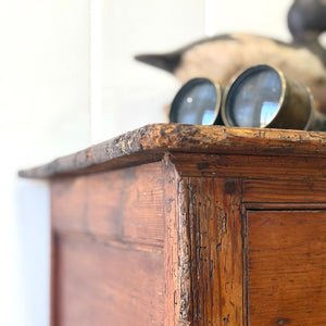 An Unusual 18th Century Small Pine Side Cupboard