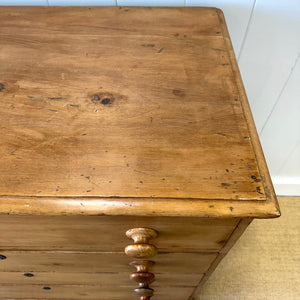 A 19th Century English Chestnut Chest of Drawers/Dresser on Castors