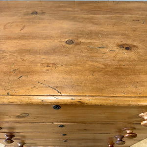 A 19th Century English Chestnut Chest of Drawers/Dresser on Castors