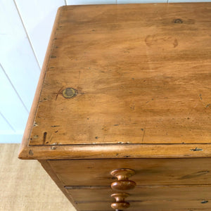 A 19th Century English Chestnut Chest of Drawers/Dresser on Castors