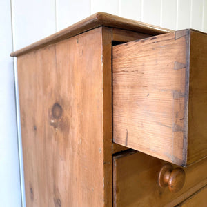 A 19th Century English Chestnut Chest of Drawers/Dresser on Castors