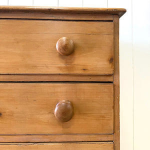 A 19th Century English Chestnut Chest of Drawers/Dresser on Castors