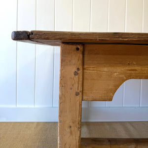 A Monumental Vintage 8 ft English Pine Farmhouse Table