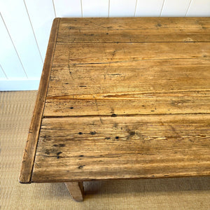 A Monumental Vintage 8 ft English Pine Farmhouse Table