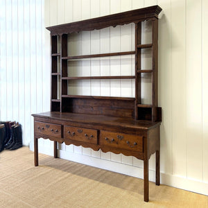 A George III Style Country Made Oak Welsh Dresser