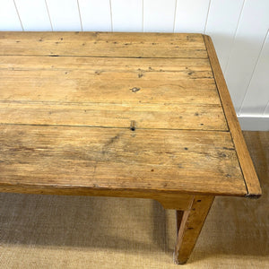 A Monumental Vintage 8 ft English Pine Farmhouse Table