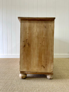 A Large English Pale Pine Colored Country 3 Drawer Buffet or Sideboard c1860