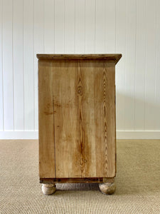 A Large English Pale Pine Colored Country 3 Drawer Buffet or Sideboard c1860