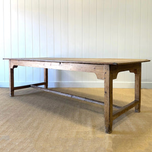 A Monumental Vintage 8 ft English Pine Farmhouse Table