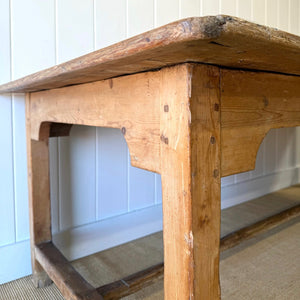 A Monumental Vintage 8 ft English Pine Farmhouse Table