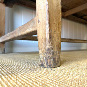 A Monumental Vintage 8 ft English Pine Farmhouse Table